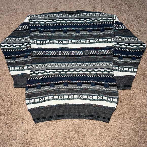 Vintage Alfani Men's Sweater Size XL Grandpa Style Made In Italy (#95) - Picture 2 of 4